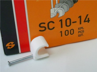 Spikklammer vit 10-14 mm, 100-pack